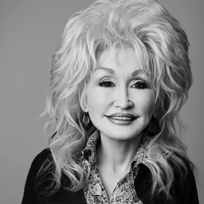 Prompt: studio portrait of japanese dolly parton