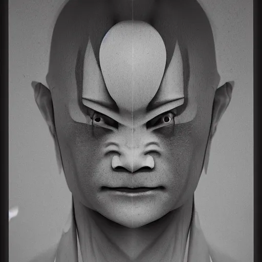 Prompt: by fan ho, color photograph head portrait of yokai, facing camera, photorealistic, highly detailed, haunting, occult!, elegant, extremely detailed, intricate, dramatic lighting, haunting atmosphere, octane render!!!, 8 k,