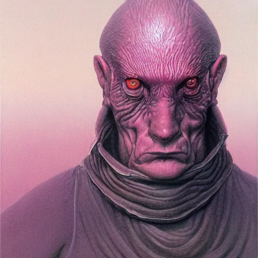 Prompt: a portrait of a character, by Wayne Barlowe