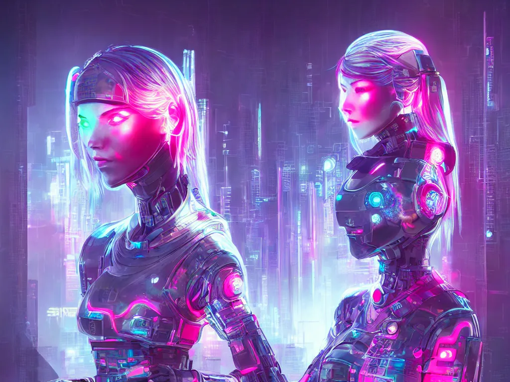 Image similar to portrait futuristic female cyber warrior, on cyberpunk neon light tokyo rooftop, ssci - fi and fantasy, intricate and very beautiful, concept art, smooth, illustration, art by rossdraws and taekwon kim / a - rang, luxearte and liya nikorov and rongzhen luo