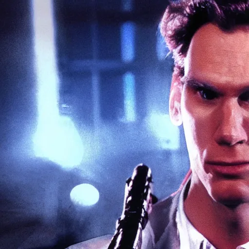 Image similar to Live Action Still of Jerma in Ghostbusters, real life, hyperrealistic, ultra realistic, realistic, highly detailed, epic, HD quality, 8k resolution, body and headshot, film still