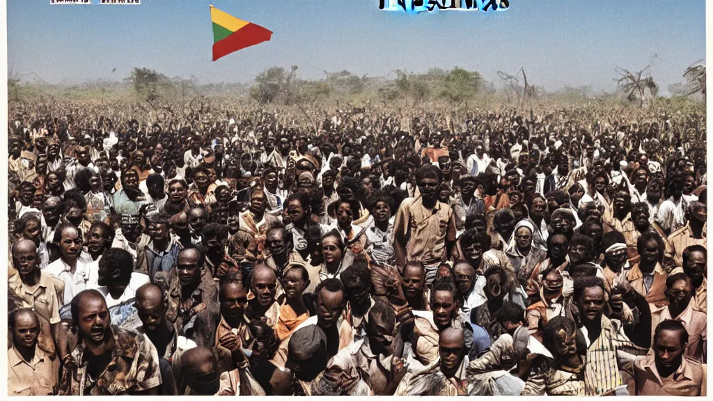 Prompt: 1 9 8 0 ethiopian civil war, in the cover of new york times, 8 k