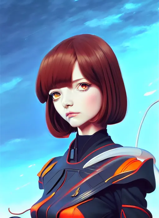 Image similar to portrait of a thopter from magic the gathering, ilya kuvshinov, anime, pixiv top monthly, trending on artstation, cinematic, danbooru, zerochan art, kyoto animation