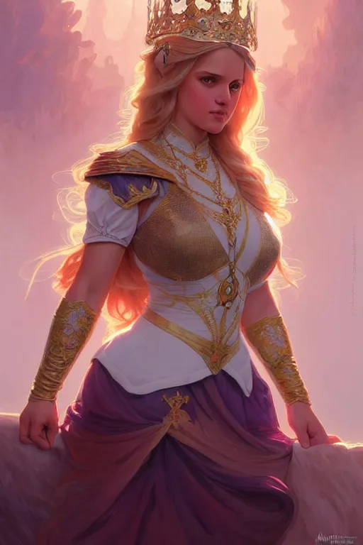 Image similar to mia malkova as a princess, fantasy, intricate, elegant, highly detailed, digital painting, artstation, concept art, matte, sharp focus, illustration, art by artgerm and greg rutkowski and alphonse mucha