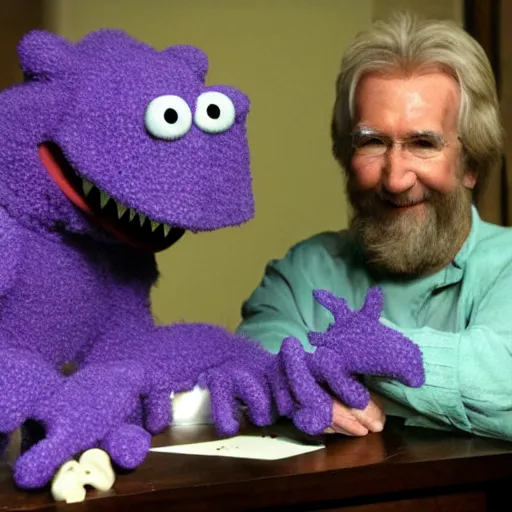 Prompt: the jim henson company creates a zergling.