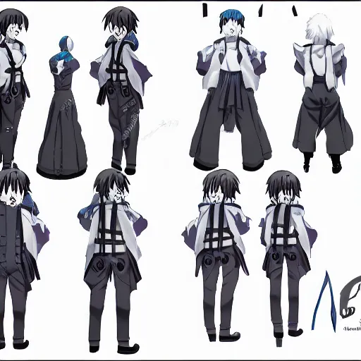 Image similar to anime character model sheet