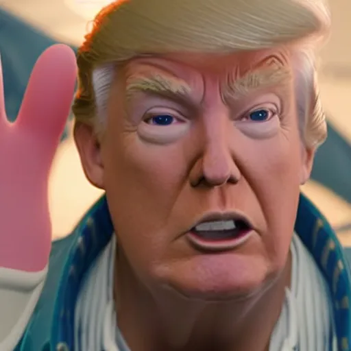 Prompt: A still of Donald Trump in Ready player one (2018)realistic,detailed,close up