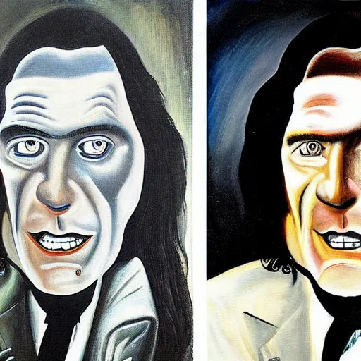 Prompt: tommy wiseau painting by dali