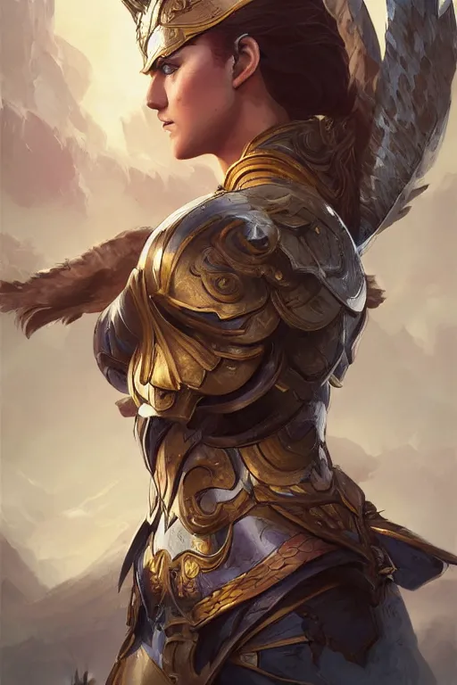 Image similar to amazon valkyrie athena, d & d, fantasy, portrait, highly detailed, headshot, digital painting, trending on artstation, concept art, sharp focus, illustration, art by artgerm and greg rutkowski and magali villeneuve