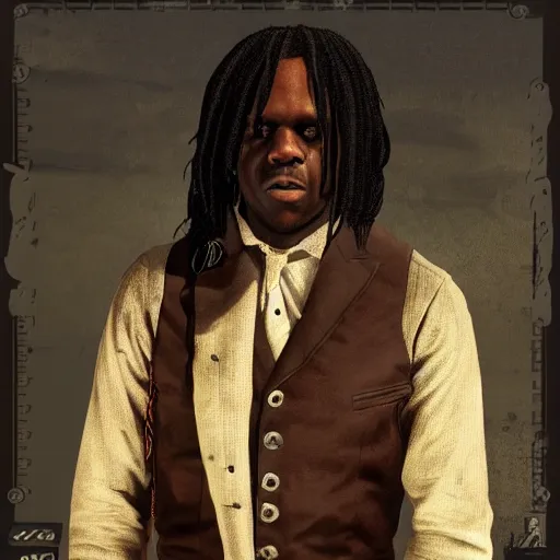 Image similar to Rapper Chief Keef In Django redemption 2 digital art 4K quality super realistic