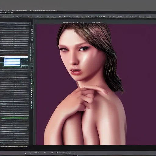 Image similar to adobe after effects as a beautiful woman