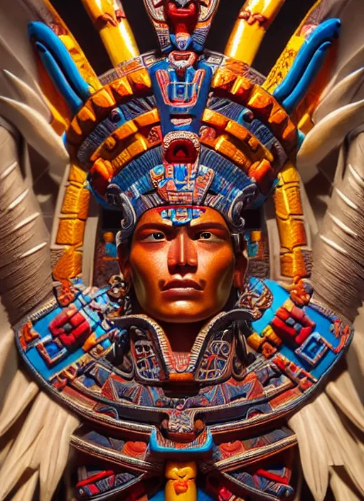 Prompt: photo of an aztec god in the style of stefan kostic, realistic, sharp focus, 8 k high definition, insanely detailed, intricate, elegant, art by stanley lau and artgerm