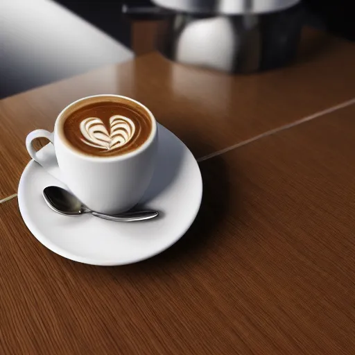 Image similar to a professional cinematic photorealistic render of a coffee cup made with Maxwell Render, V-Ray, Luxrender, made with Houdini, on CGSociety