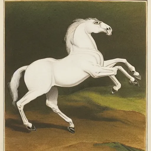 Prompt: a galloping horse, by john-audubon