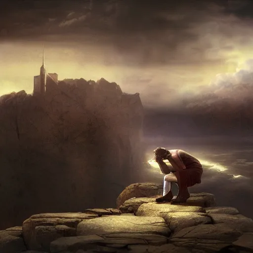 Prompt: despair, matte painting