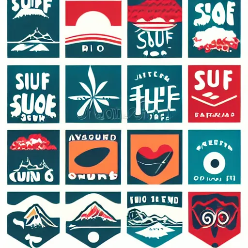 Prompt: : surf logo illustration