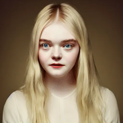 Prompt: elle fanning in the style of an oscilloscope