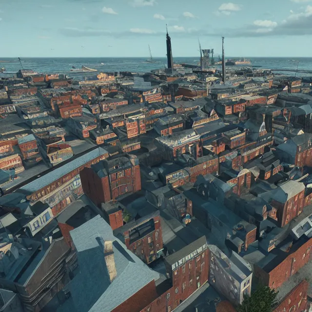 Prompt: colonial portsmouth new hampshire as a cybercity, cyberpunk, colonial, cinematic, volumetric, realistic, cinematic lighting, ray tracing, unreal engine 5, octane render, hyper realistic, photo, 8 k