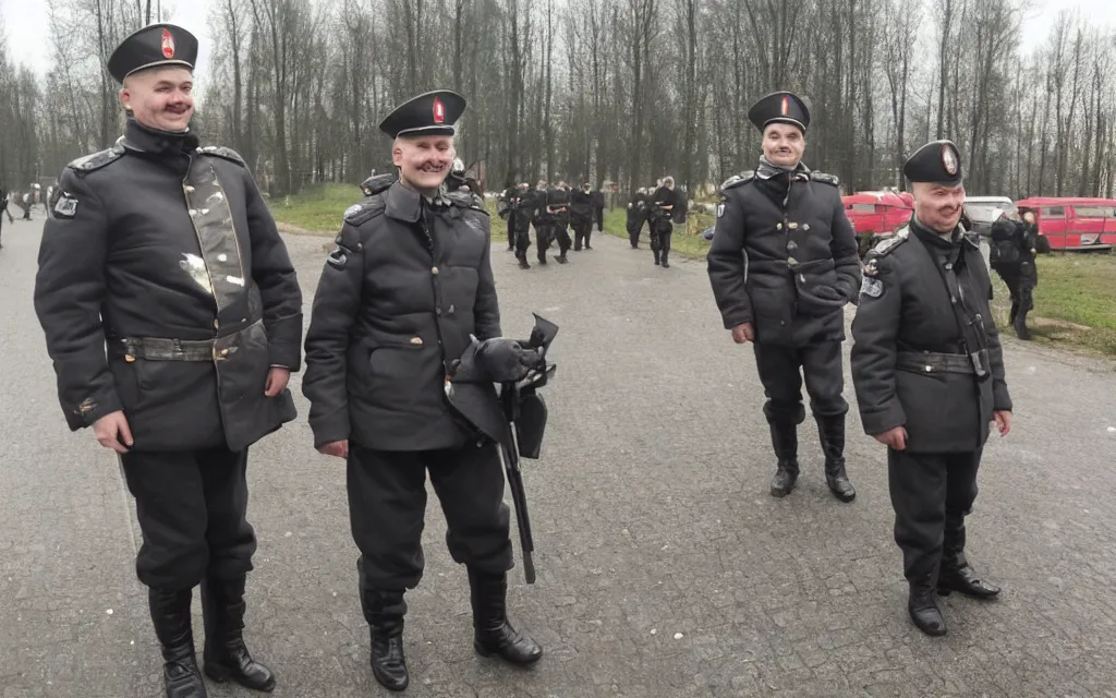 Image similar to happiness of a belarusian policeman