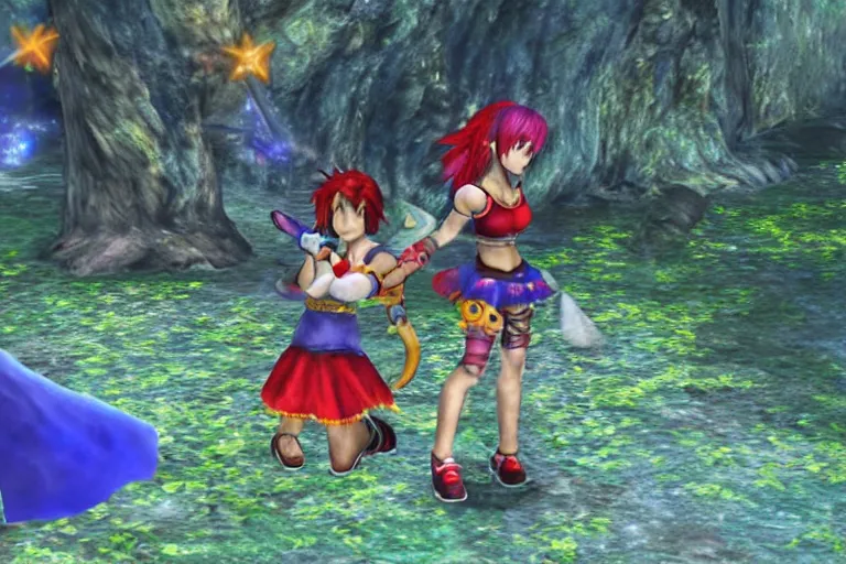 a screenshot of chrono cross ps 5 remake, Stable Diffusion