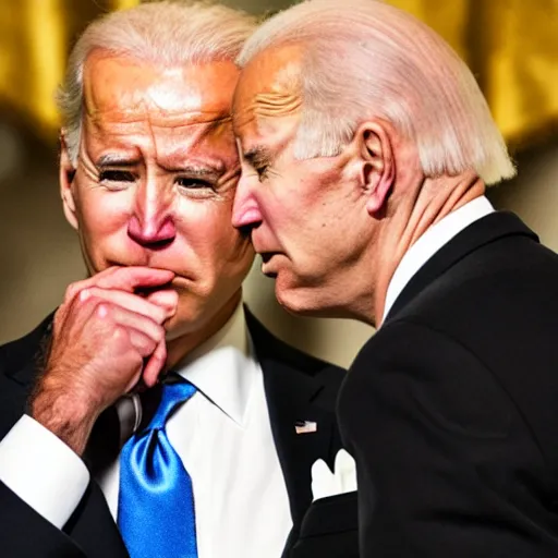 Image similar to Joe Biden kissing himself