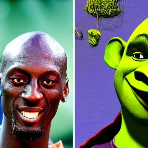 Prompt: Kevin Garnett as Shrek