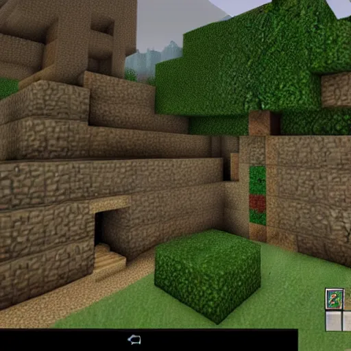 Image similar to Cave, screenshot from Minecraft