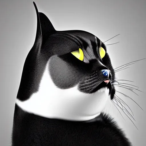 Image similar to a feline penguin - cat - hybrid, animal photography