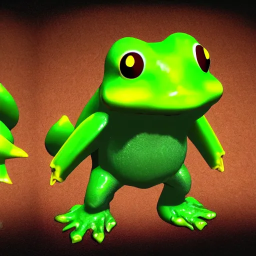 Image similar to pikachu frog monster cinematic, realistic, high detail