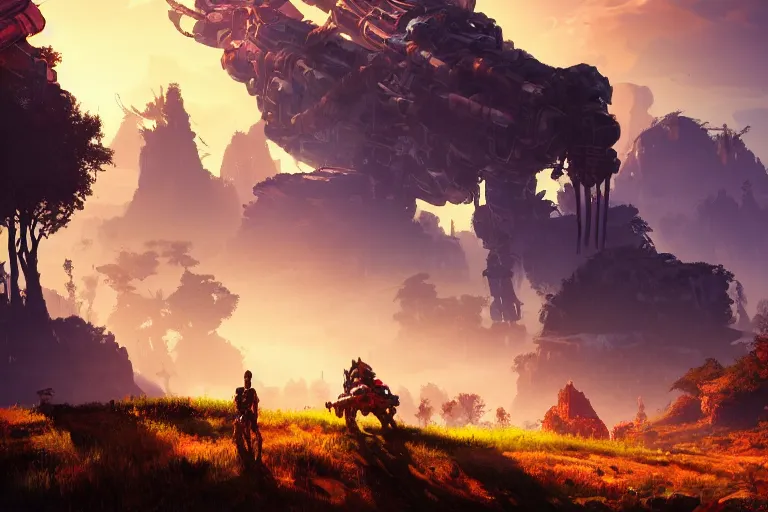 Image similar to rollerback machine mecanical creature robot of horizon forbidden west horizon zero dawn bioluminiscence global illumination ray tracing hdr fanart arstation by ian pesty and alena aenami artworks in 4 k