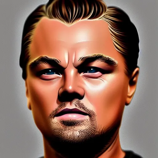 Image similar to “Leonardo DiCaprio, beautiful, highly detailed portrait, photorealistic, ultra detailed, 3d cartoon”