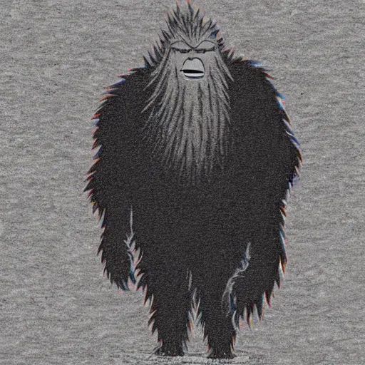 Prompt: Sasquatch, Hiroaki Tsutsumi style