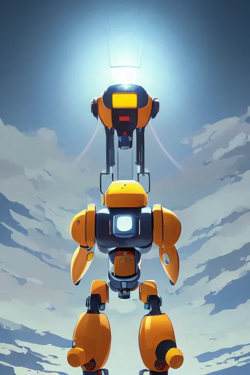 Image similar to metabots medabots medarotto medarot robot minimalist comics, behance hd by jesper ejsing, by rhads, makoto shinkai and lois van baarle, ilya kuvshinov, rossdraws global illumination ray tracing hdr radiating a glowing aura