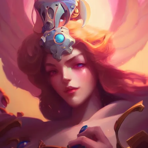 Image similar to portrait of mel medarda from league of legends, art by pete mohrbacher and guweiz and ilya kuvshinov, digital art, highly detailed, intricate, sharp focus, trending on artstation hq, deviantart, unreal engine 5, 4 k uhd image