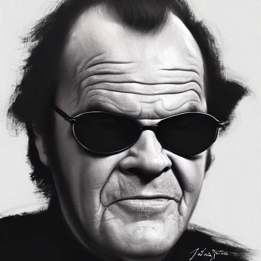 Prompt: Jack Nicholson portrait by Goya, trending on artstation, hyper detailed