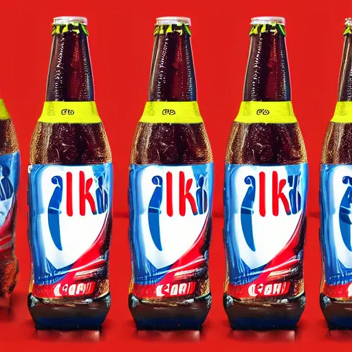 Image similar to a softdrink bottle labelled conka cola, marketing photo