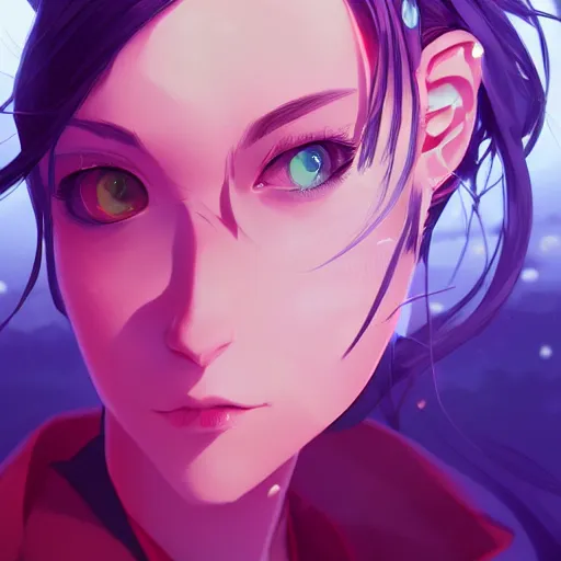 Prompt: pretty girl portrait, dramatic lighting, digital painting, arcane magic, by makoto shinkai and ilya kuvshinov, rossdraws, illustration, fantasy