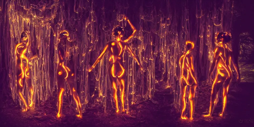 love, people with glowing body paint, rebirth, Stable Diffusion
