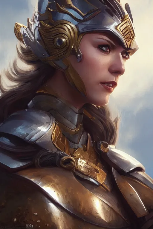 Image similar to amazon valkyrie athena, d & d, fantasy, portrait, highly detailed, headshot, digital painting, trending on artstation, concept art, sharp focus, illustration, art by artgerm and greg rutkowski and magali villeneuve