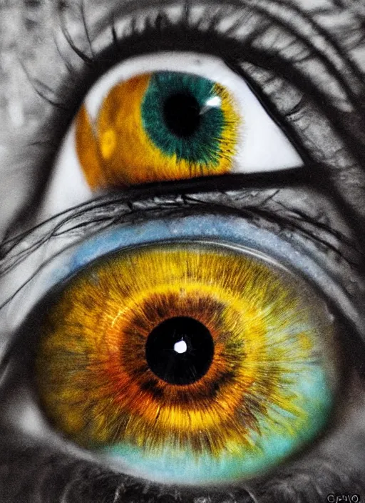 Prompt: portrait of a stunningly beautiful eye, 🫀