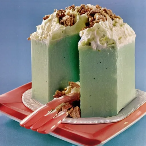 Image similar to color picture of Watergate Salad from 1970's cookbook