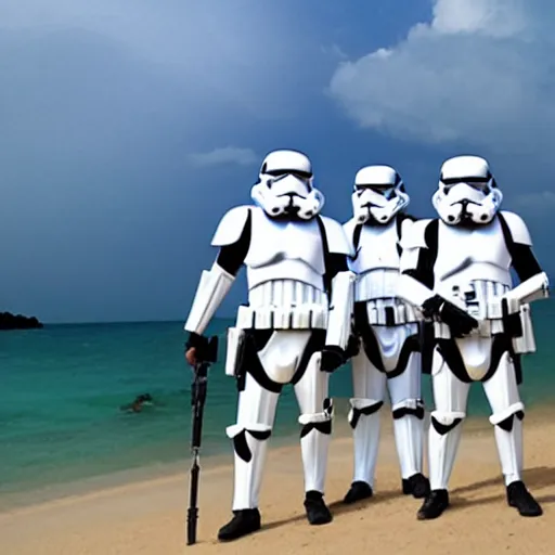 Image similar to storm troopers on holiday in thailand