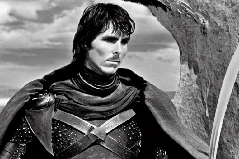 Image similar to film still of Christian Bale as Feyd-Rautha in Dune 1965