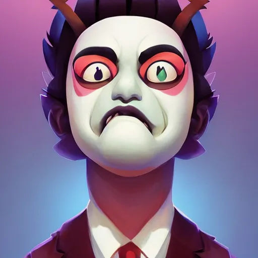 Image similar to face icon stylized minimalist beetlejuice, loftis, cory behance hd by jesper ejsing, by rhads, makoto shinkai and lois van baarle, ilya kuvshinov, rossdraws global illumination