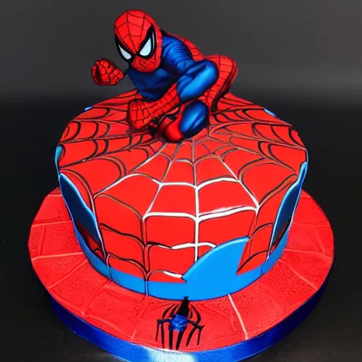 Image similar to chinese knockoff spider - man birthday cake,