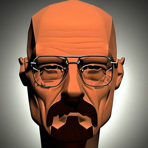 Prompt: ps1 low poly model of Walter White