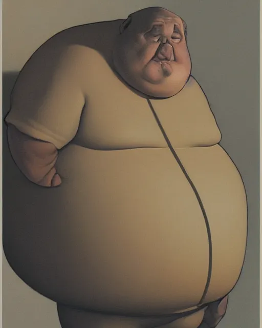 Prompt: morosthesophist, fat, portrait by ralph mcquarrie