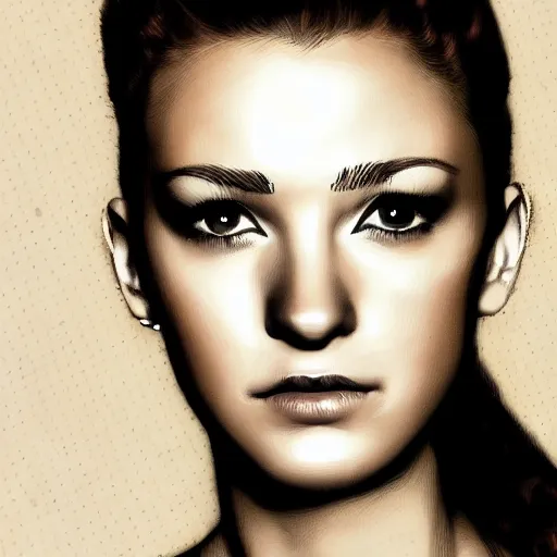 Image similar to female justin timberlake, portrait, symmetrical, beautiful