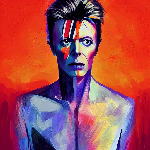 Image similar to david bowie portrait : alena aenami