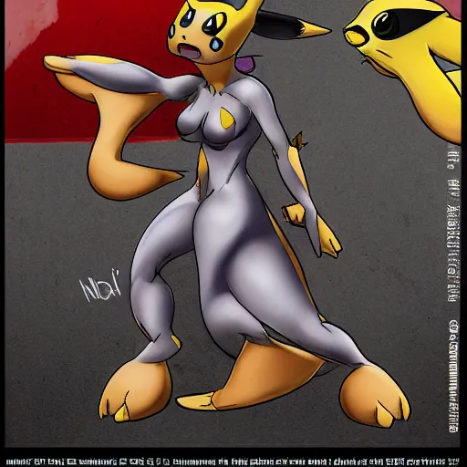 Image similar to jlo pikachu hybrid, high quality concept character art